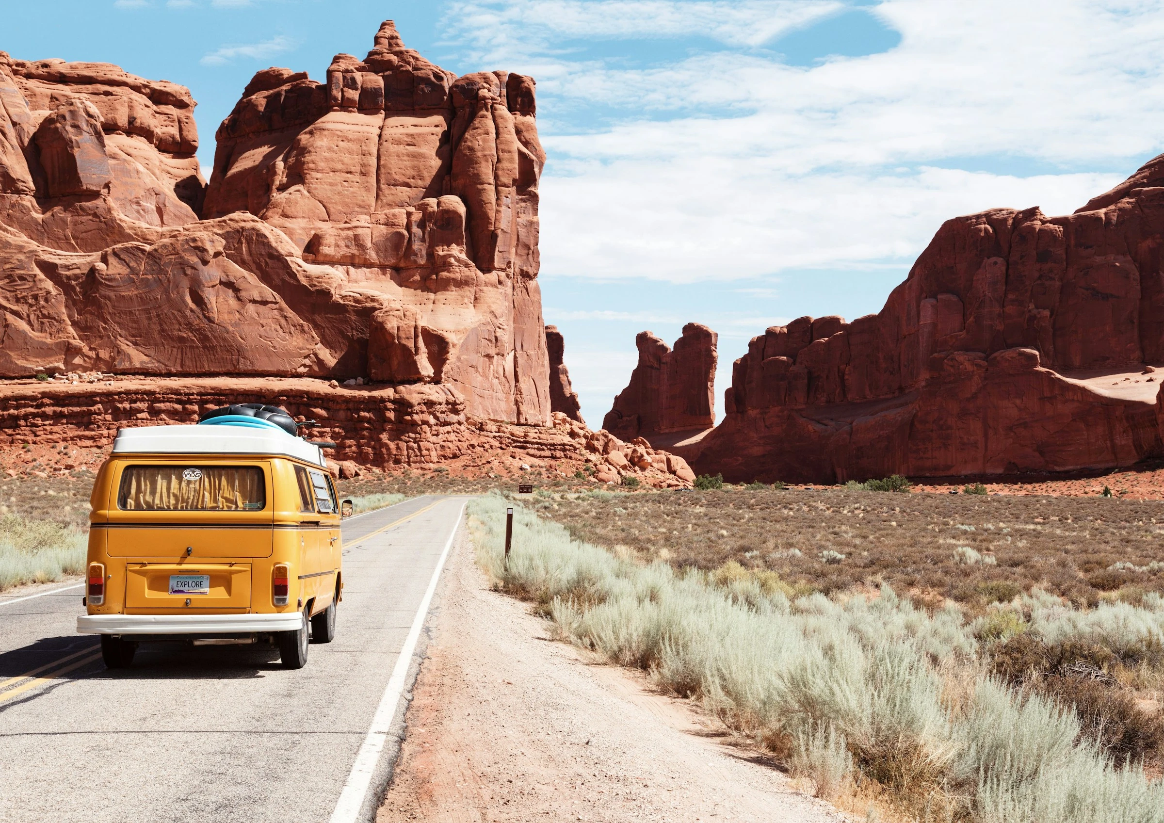 Open road at golden hour